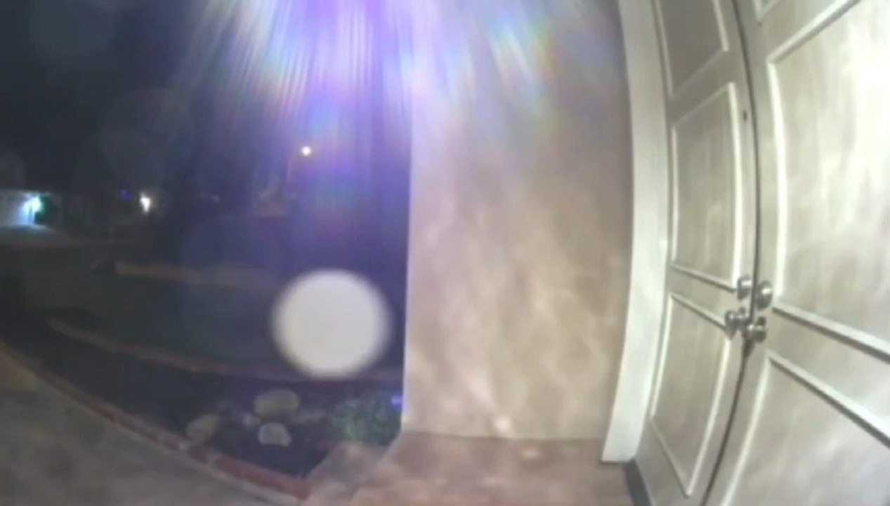 Unusual Orb Passes Through Front Door