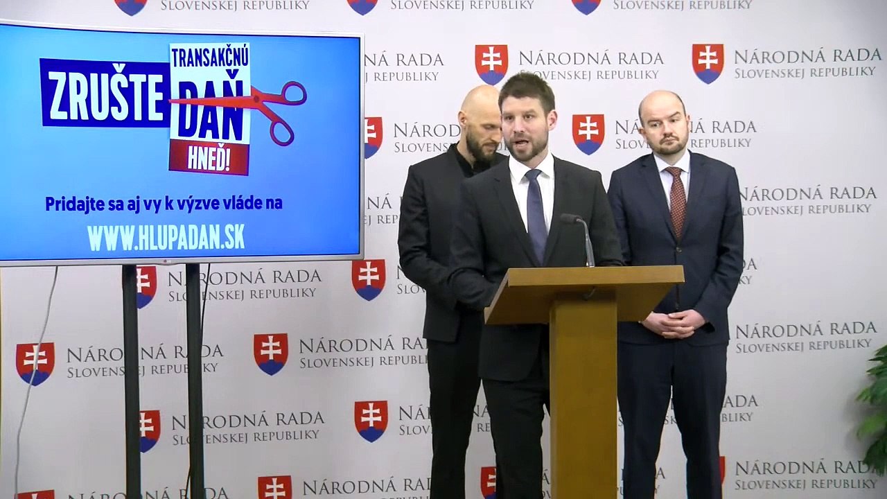 ZÁZNAM: TK hnutia Progresívne Slovensko - transakčná daň