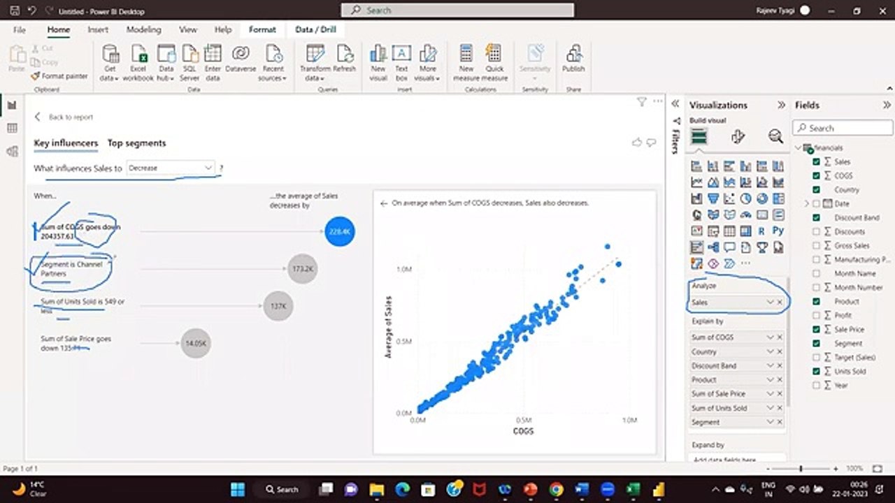 Power BI Key Influencers & Segments
