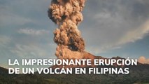 La impresionante erupción de un volcán en Filipinas