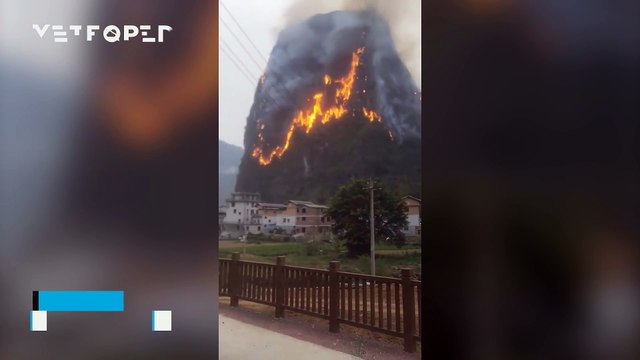 Catastrophic forest fires in the mountains of Guangxi, China! Thousands of hectares have already burned.