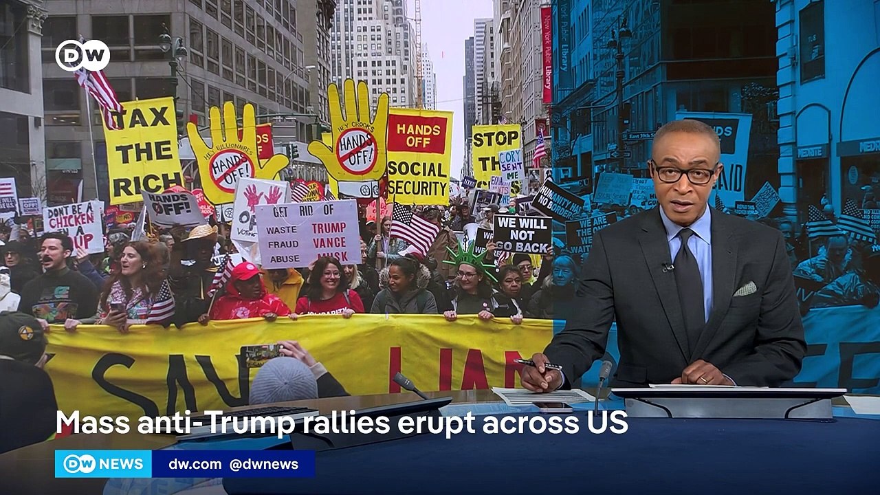 Hundreds of thousands protest against Donald Trump's radical politics _ DW News