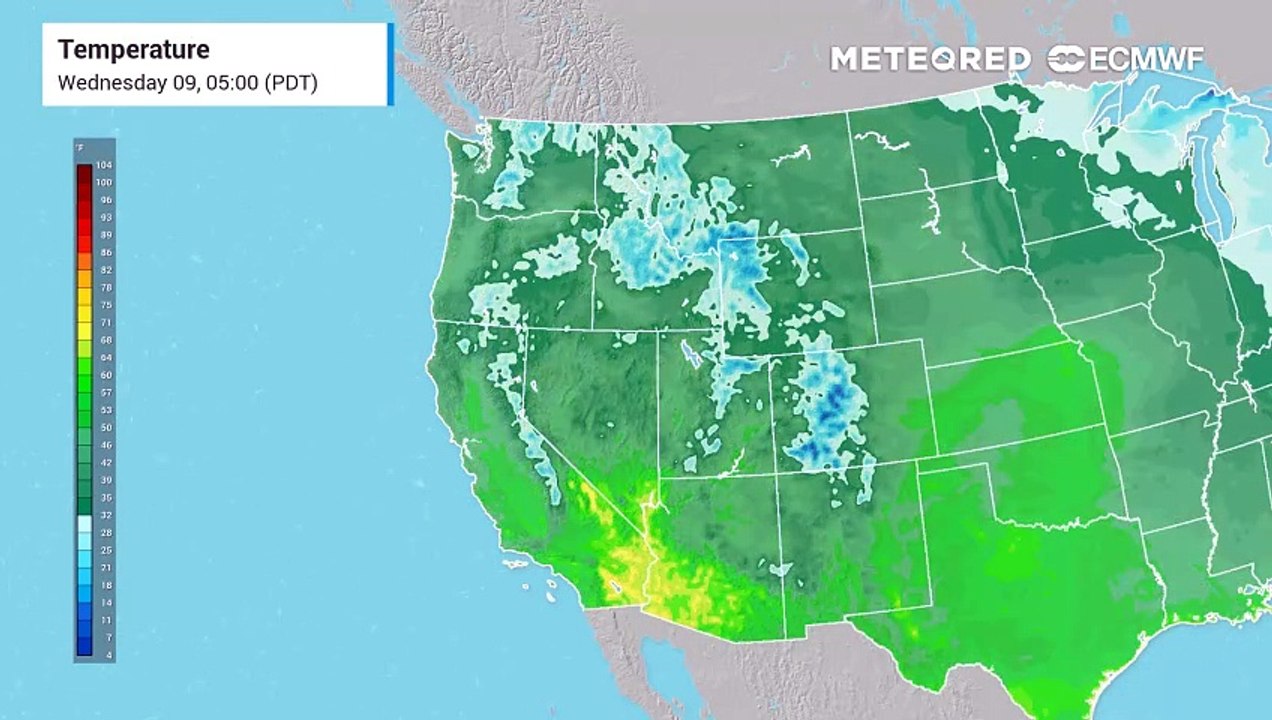 Warm in the West on Wednesday as wildfire concerns rise in parts of the plains and Rockies.