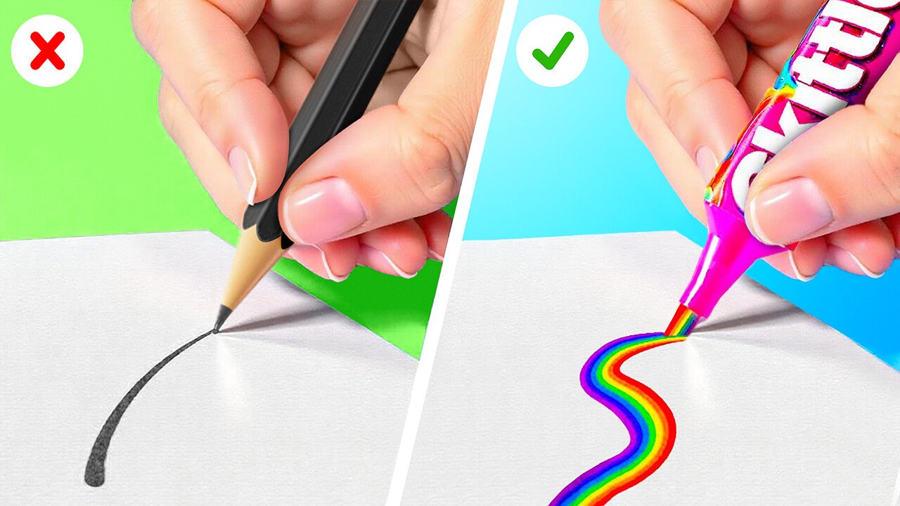 SMARTEST ART HACKS EVER || Genius Tricks You’ll Wish You Knew Sooner by 123 GO SCHOOL