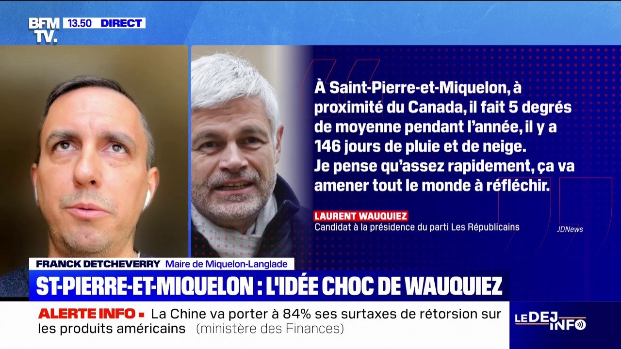 "On ne souhaite pas devenir l'Alcatraz français": le maire de Miquelon-Langlade revient sur les propos de Laurent Wauquiez