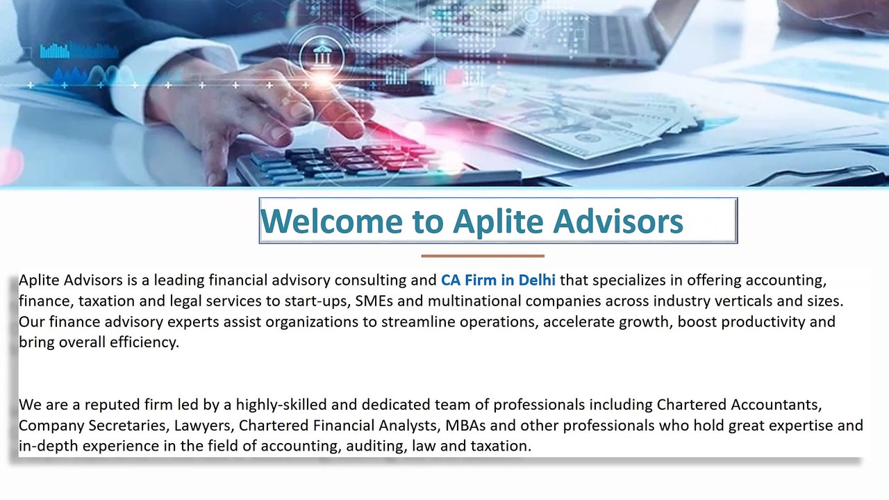 Expert Chartered Accountant Services by Aplite Advisors - Your Trusted Financial Partner