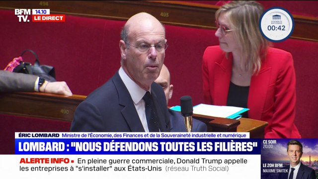 Droits de douane: Notre réponse sera graduée mais rigoureuse , assure Éric Lombard, ministre de l'Économie