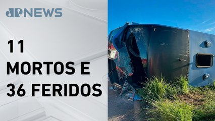 Grávida que estava em ônibus que capotou faz parto de emergência