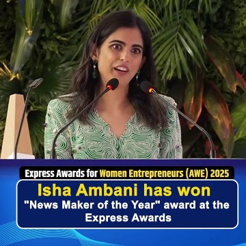 Isha Ambani has won News Maker of the Year award at the Express Awards
