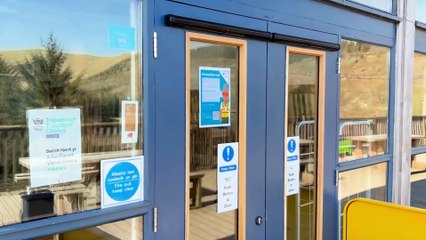Portaloos and locked doors at Bwlch Nant yr Arian visitor centre