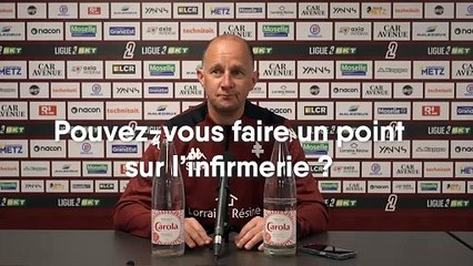 Martigues - Metz, la conférence d'avant-match