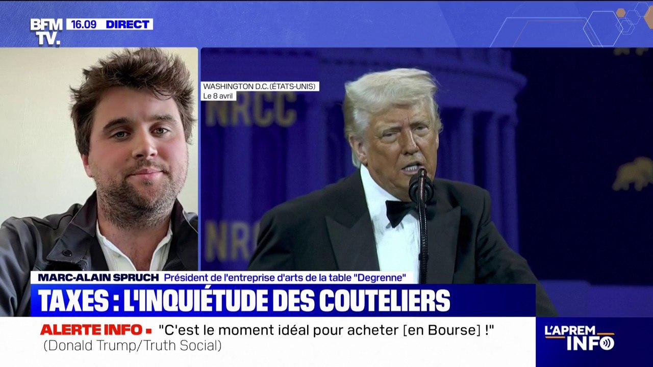 "Le marché américain représente à peu près 20% du chiffre d'affaire de Degrenne": Marc-Alain Spruch (président de l'entreprise "Degrenne") réagit à l'entrée en vigueur des droits de douane américains