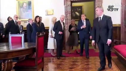 Mezz'ora di tour al Senato per i reali inglesi, dalla campanella al te'