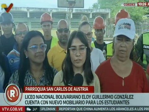 Cojedes I Realizan dotación de mobiliario en el Liceo Nacional Bolivariano Eloy Guillermo González