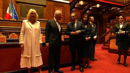 King Charles visits Senate of the Italian Republic