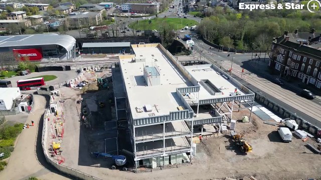 Fresh aerial footage of Dudley's new multi-million pound Health Innovation College