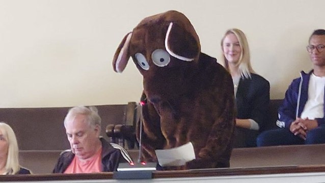 Man dressed as giant rat interrupts Birmingham City Council meeting to demand bin strike action