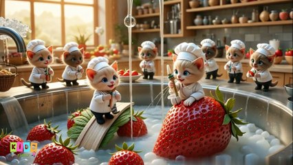 "Cute Kitten Bakes a Giant Cake 🍰 | Adorable Animated Story for Kids"