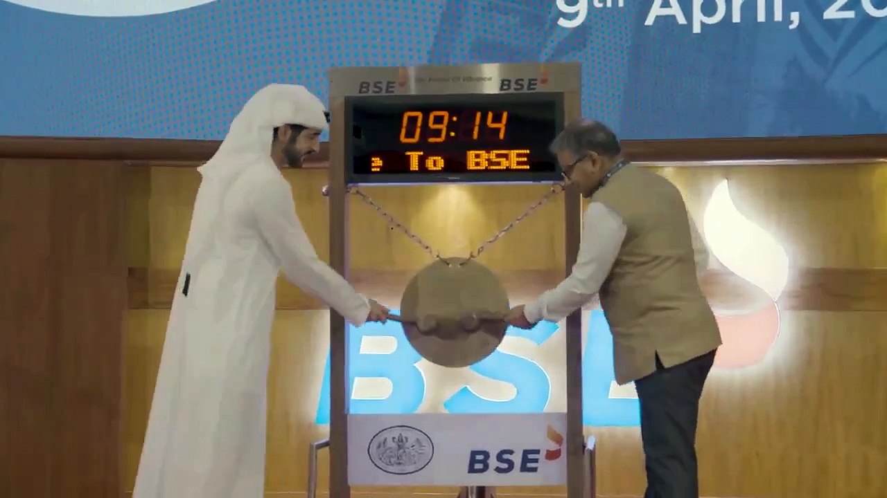 Hamdan bin Mohammed visits Bombay Stock Exchange and rings opening bell as part of his official visit to India