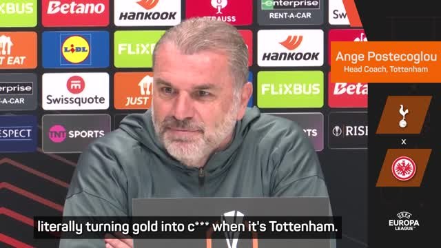 'Turning gold into c*** when it's Tottenham' - Postecoglou bemoans Spurs criticism