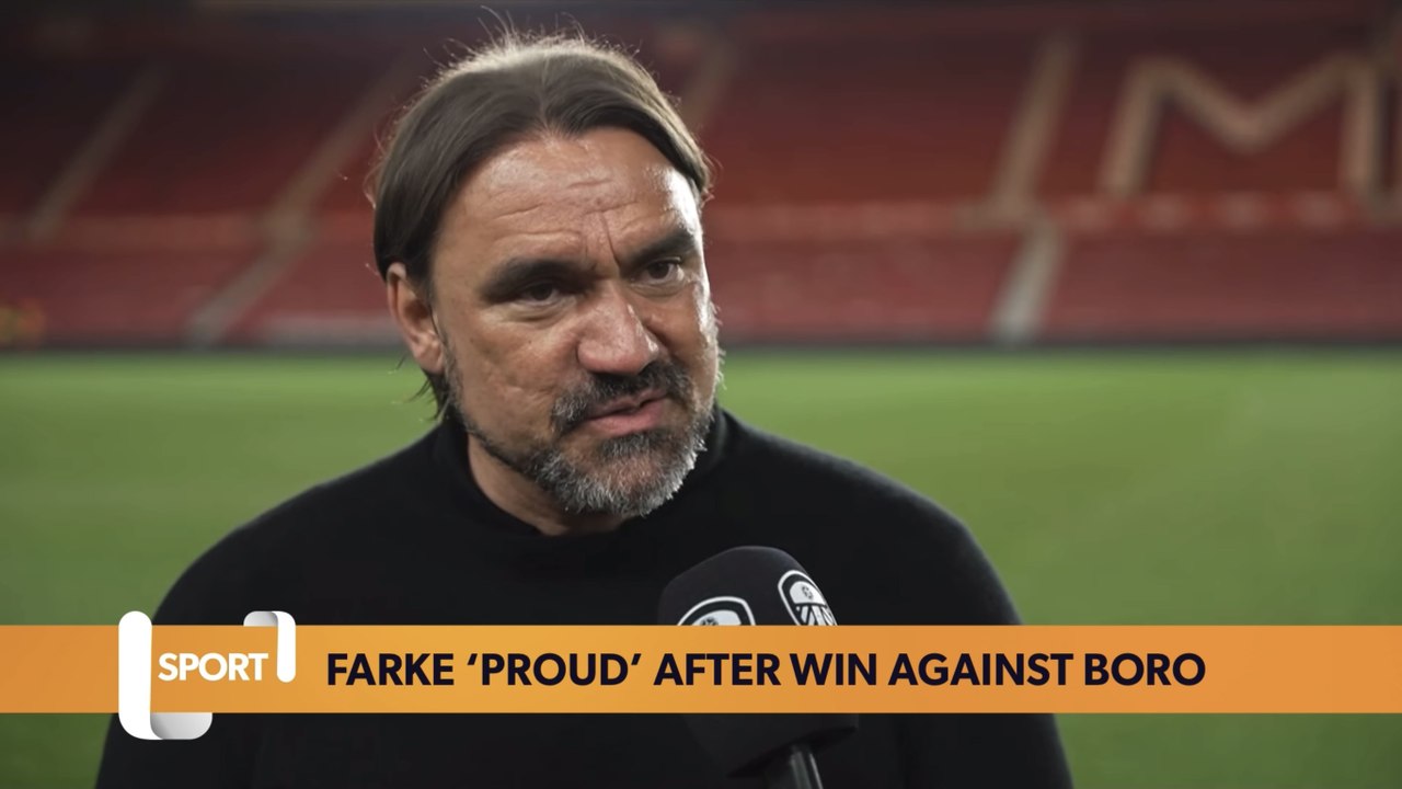 Daniel Farke “proud” after Leeds win against Middlesbrough