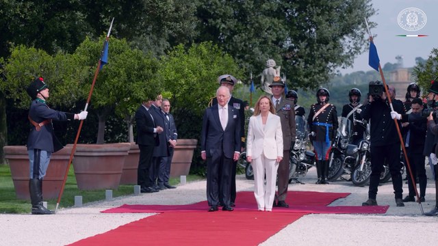 Roma - Il Presidente del Consiglio, Giorgia Meloni, incontra Sua Maestà Carlo III (09.04.25)