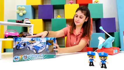 Oyuncak mağazası Polis arabası Polis hırsızı yakalıyor