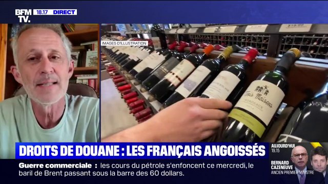 Droits de douane: Ça fait un moment que le contexte viticole est compliqué (...) le seul marché qui se portait bien, c'était à ce jour le marché américain , explique Thierry Daulhiac, viticulteur