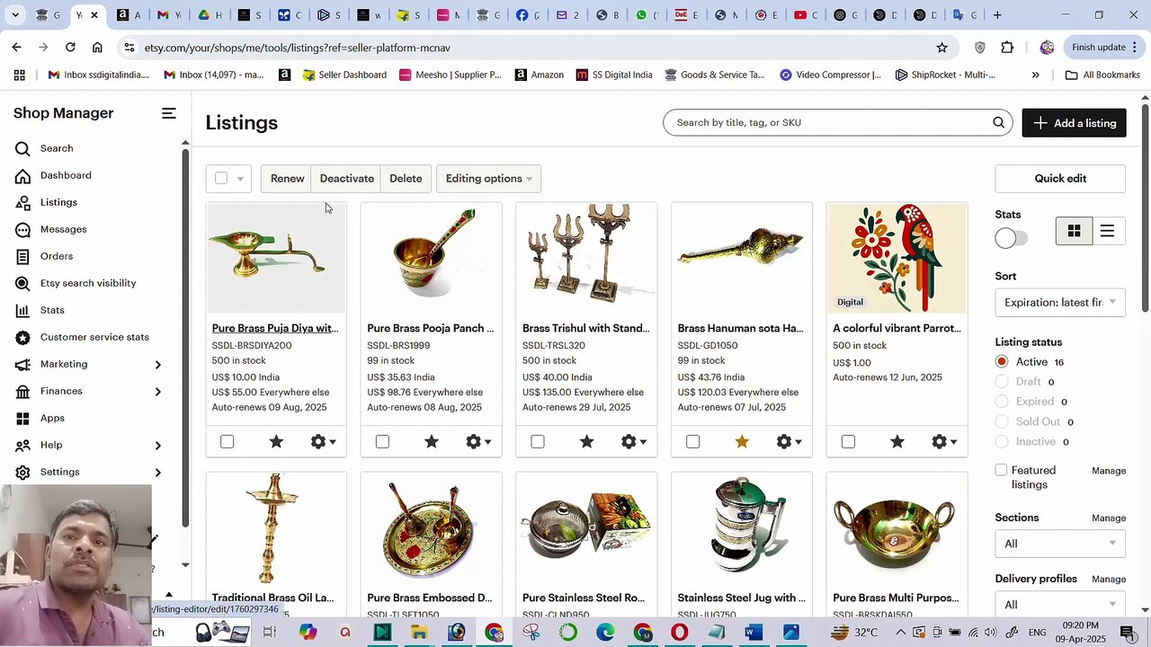 Etsy Order Details for GST Filing !!!