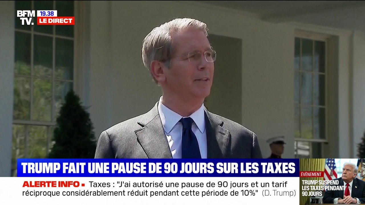 Suspension des droits de douane: "La stratégie de monsieur Trump est un succès, 75 pays ont décidé de négocier", affirme Scott Bessent, secrétaire américain au Trésor