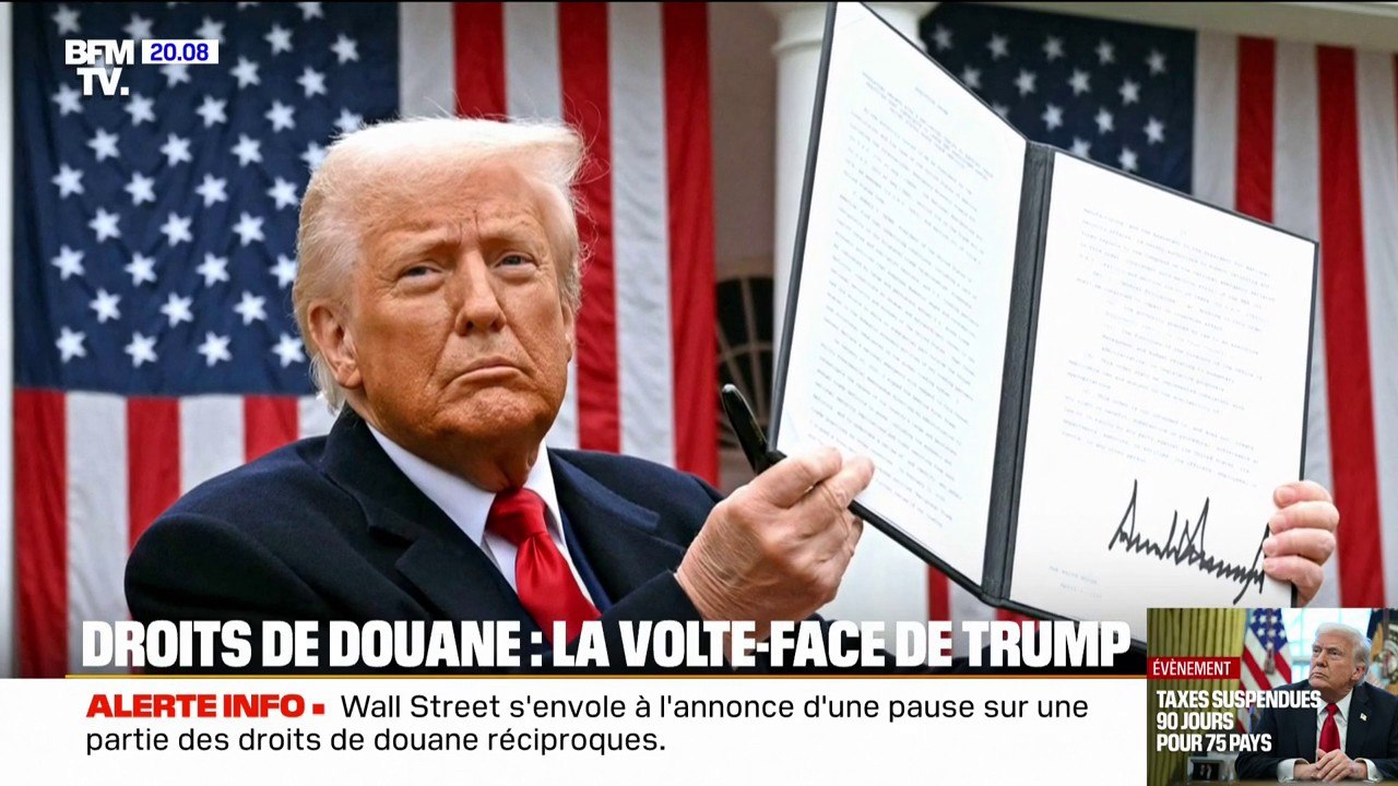 Donald Trump suspend les droits de douane pour tous les pays, après avoir annoncé augmenter jusqu'à 125% les taxes imposées sur les exportations chinoises