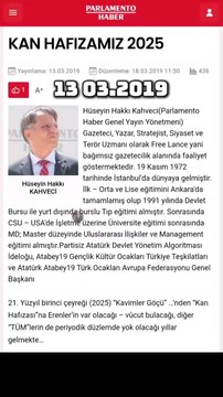 Son 4 paylaşım birbirini tamamlamaktadır. 2025 nasıl gidiyor ?Ekonomi iyi galiba,Sırada büyük fırtına varmış,ne ola?Kan hafızası uyanacak.2019'da yazıp bırakmışız. Uyuyan ölür.#Atabey19HHK#HüseyinHakkıKahveci#OndokuzBiziz#SonDakika