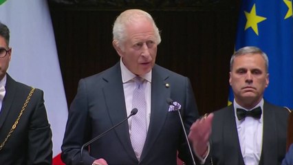 찰스 3세, 이탈리아 의회서 이탈리아어 곁들인 연설 박수 / YTN