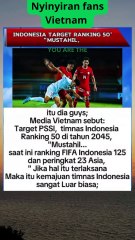 VIETNAM SEBUT' Target Indonesia ranking 50 MUSTAHIL #hiburan #timnasindonesia #timnasday #football
