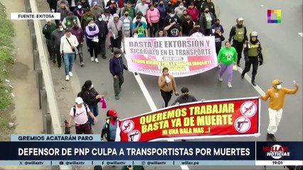 DEFENSOR DE PNP CULPA A TRANSPORTISTAS POR MUERTES | Willax