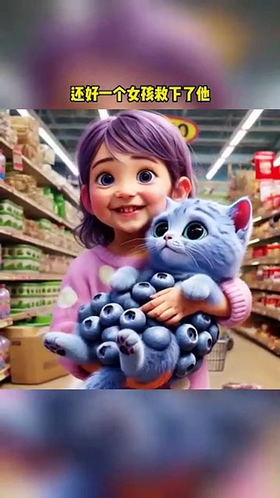 Almost eaten Blueberry Cat is very mysterious, he can take out a laser gun from space to fight