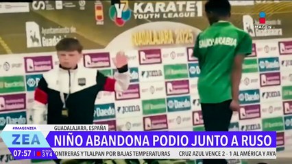 Adolescente ucraniano abandona podio por la presencia de un adolescente ruso