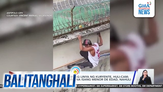 Lalaking nagnanakaw ng linya ng kuryente, huli-cam; umano'y kasabwat niya na isang menor de edad, nahuli | Balitanghali