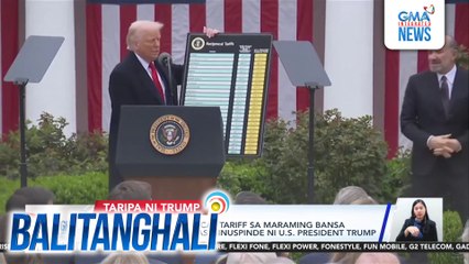 Pagpataw ng reciprocal tariff sa maraming bansa kabilang ang Pilipinas, sinuspinde ni U.S. President Trump | Balitanghali