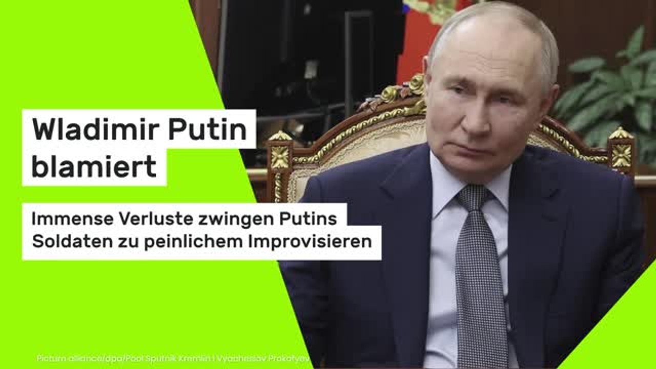 Wladimir Putin blamiert: Immense Verluste zwingen Putins Soldaten zu peinlichem Improvisieren