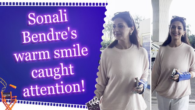 Ever graceful star Sonali Bendre spotted at Mumbai airport!