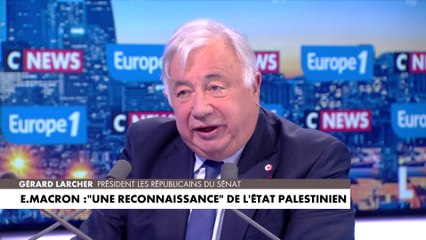 Gérard Larcher : «Le Sénat a voté en 2014 une résolution pour la reconnaissance de la Palestine»
