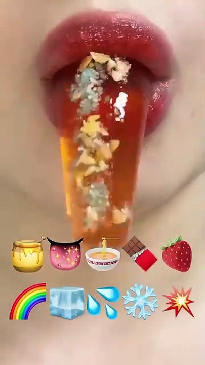 asmr EMOJI FOOD eating sounds(sped up)