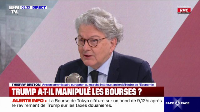 Le rétropédalage de Donald Trump sur les droits de douane a eu impact massif sur les marchés , souligne Thierry Breton