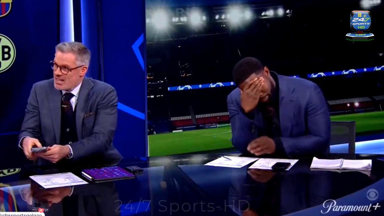 Jamie Carragher commits ‘cardinal sin of TV’ as his daughter Mia makes unexpected debut on CBS Sports coverage