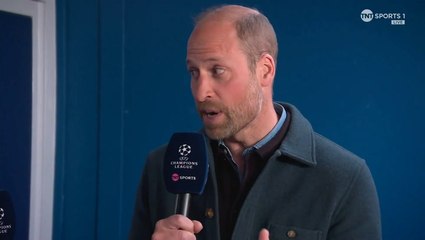 Prince William tries hand at football punditry at Aston Villa in Paris
