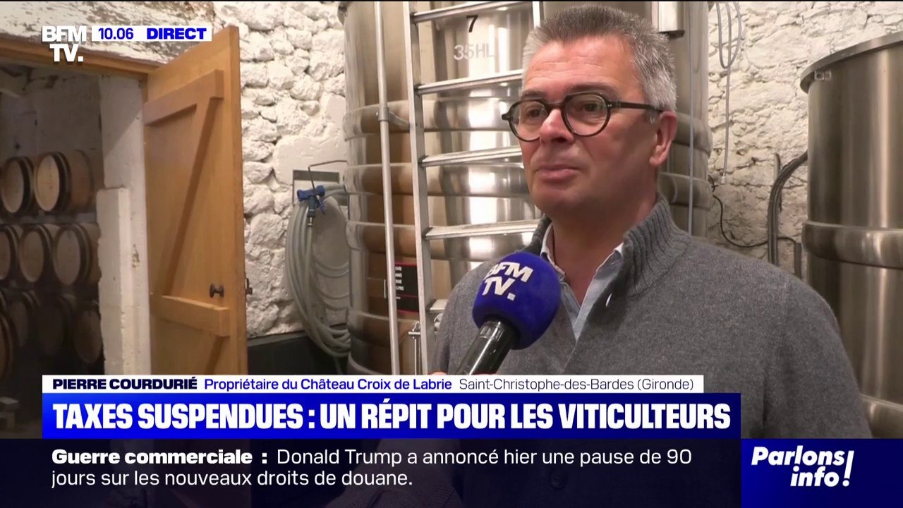 Droits de douane américains: "On compte sur nos institutions et nos politiques pour trouver des solutions favorables au vin", confie un viticulteur