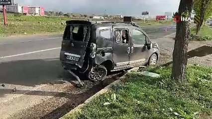 Siverek’te otomobil, hafif ticari araca çarptı: 1 yaralı