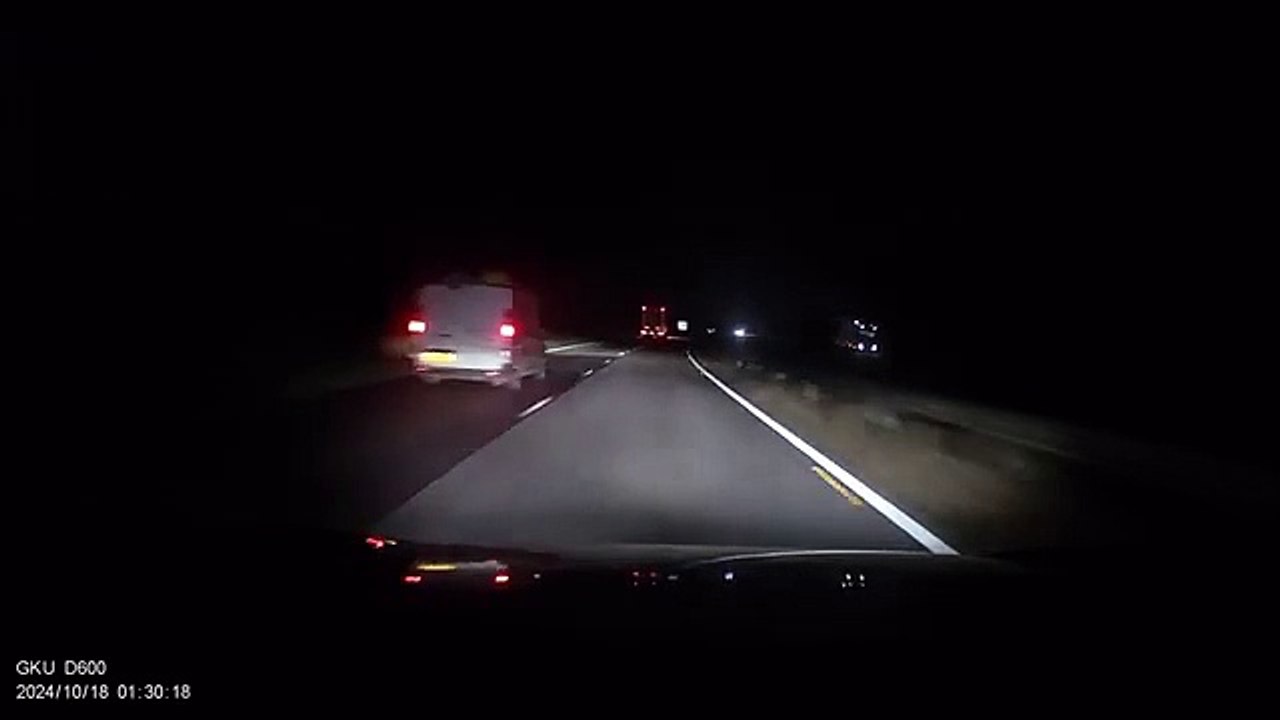 Dashcam on drink driver crashing at 116mph