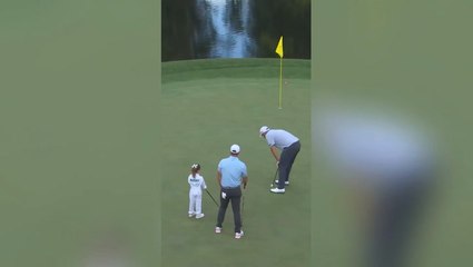 Rory McIlroy’s four-year-old daughter upstages father with expert putt